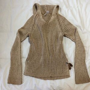 Snowflake Brand Chunky Knit Hooded Sweater